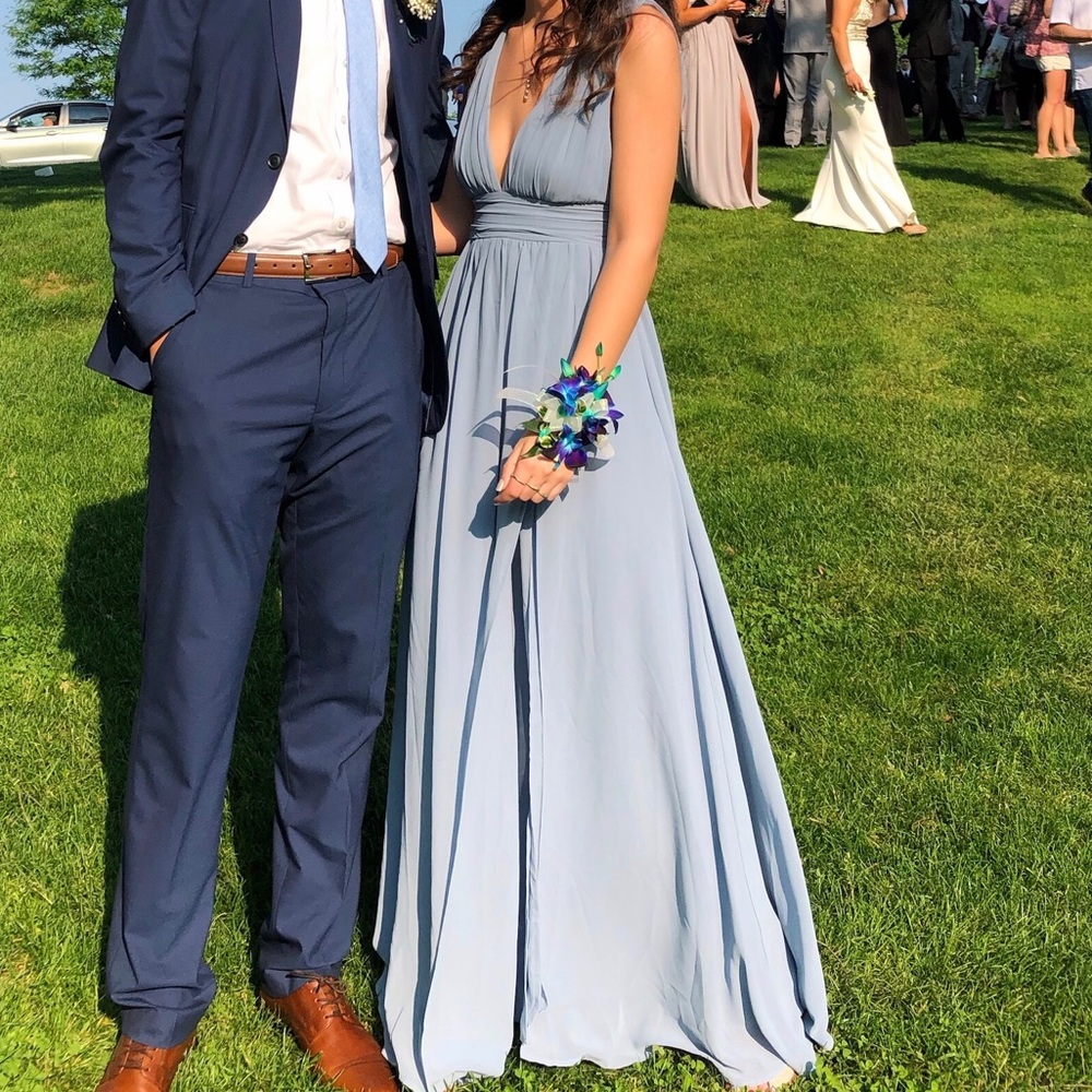 Lulus Baby Blue Long Prom Dress